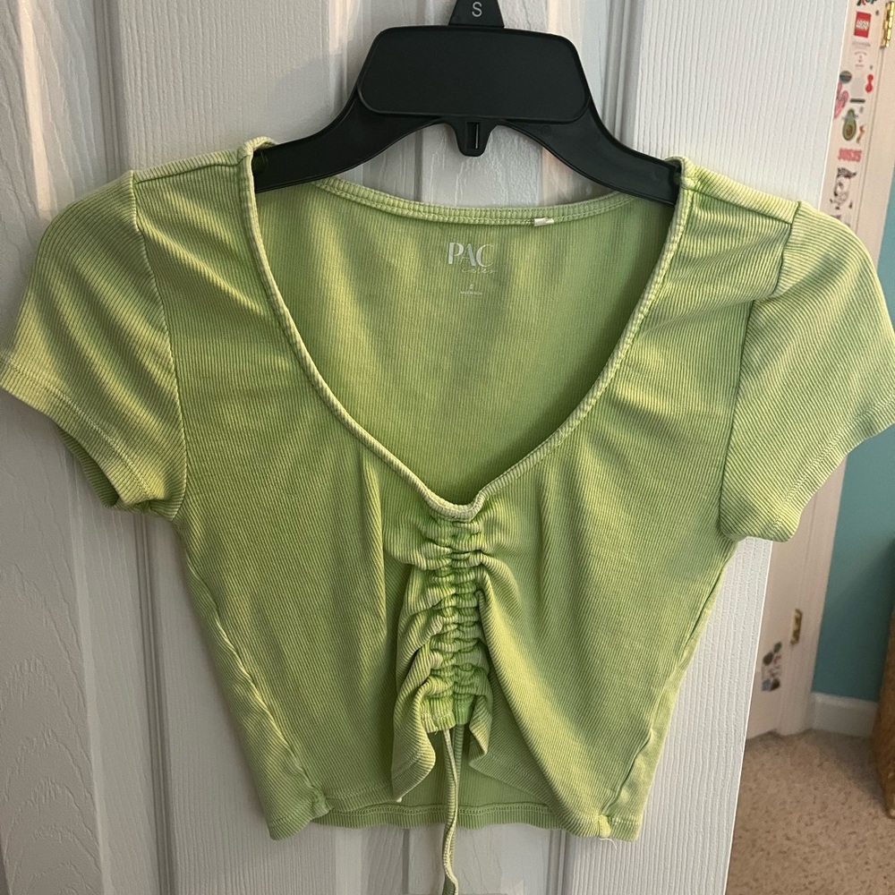 Pacsun Green Sinched/tie Top